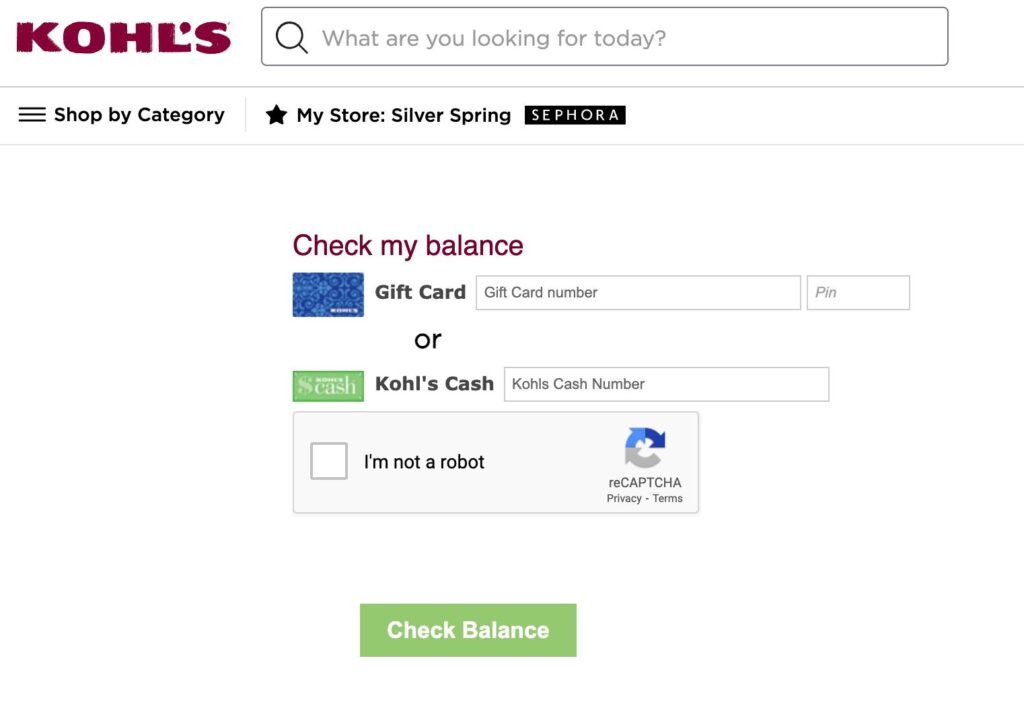 How to Check Your Kohl’s Gift Card Balance
